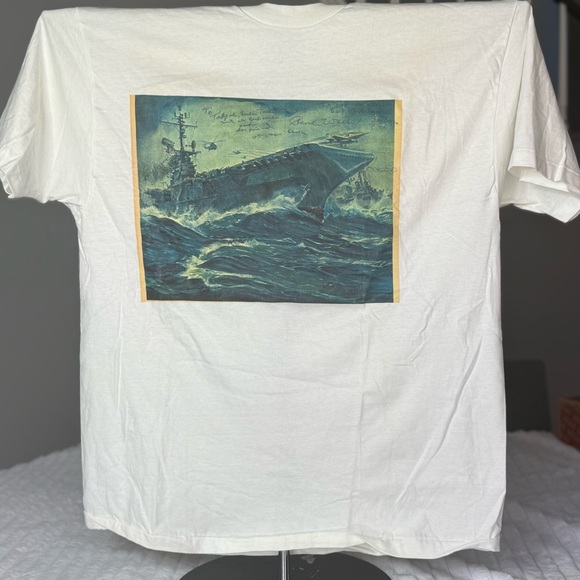 USS Yorktown CVS-10 The Fighting Lady ‘66 Double Sided VTG Hanes BEEFY-T XL - Picture 3 of 15